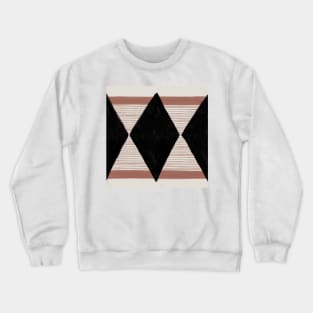 Boho Aesthetic Geometric Pattern in Clay Pink and Black Crewneck Sweatshirt